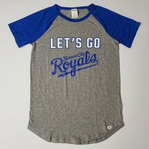 Victoria's Secret PINK Kansas City Royals V-Neck Top Women's Size Medium